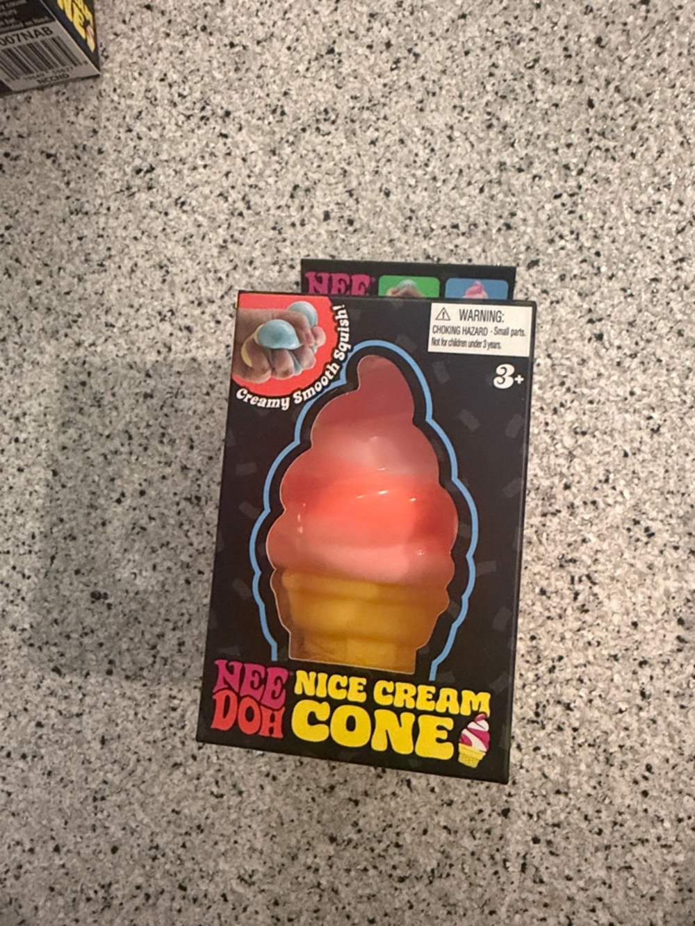 Nice Cream Cone Squishy Toy - orange and yellow